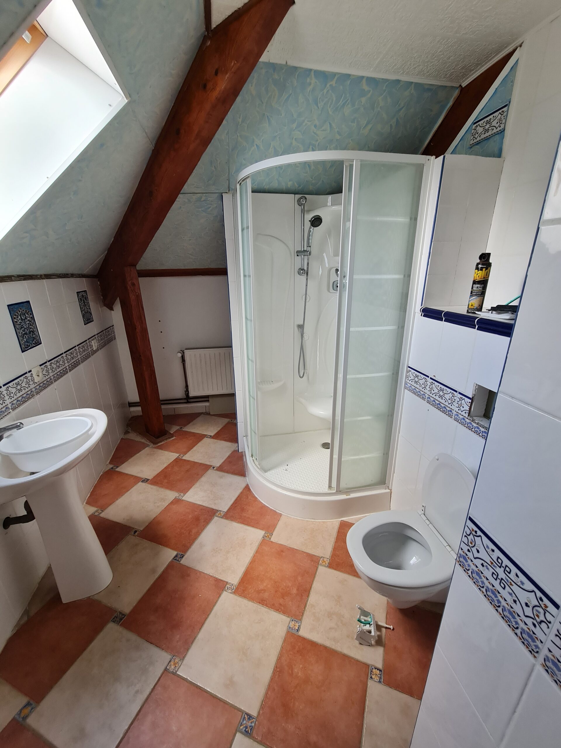 Salle de bains et espaces sous toiture