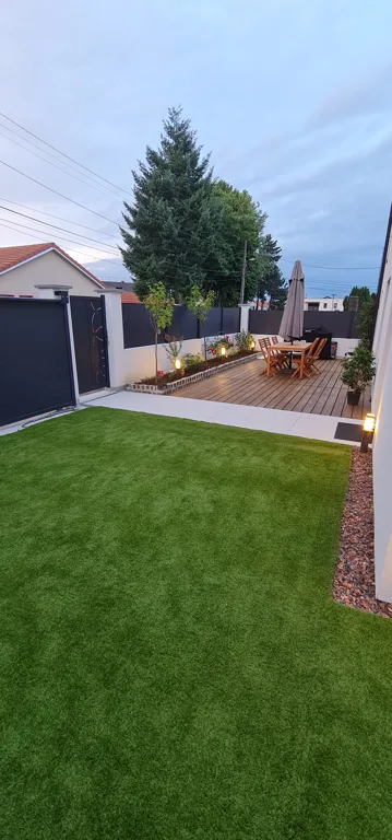 Terrasse jardin aménagement extérieur